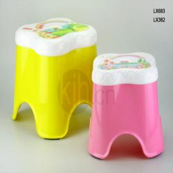 雙色防滑花形凳（小、中