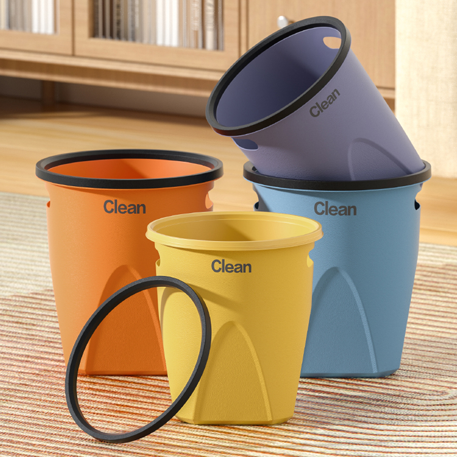 輕奢皮紋垃圾桶(小號/